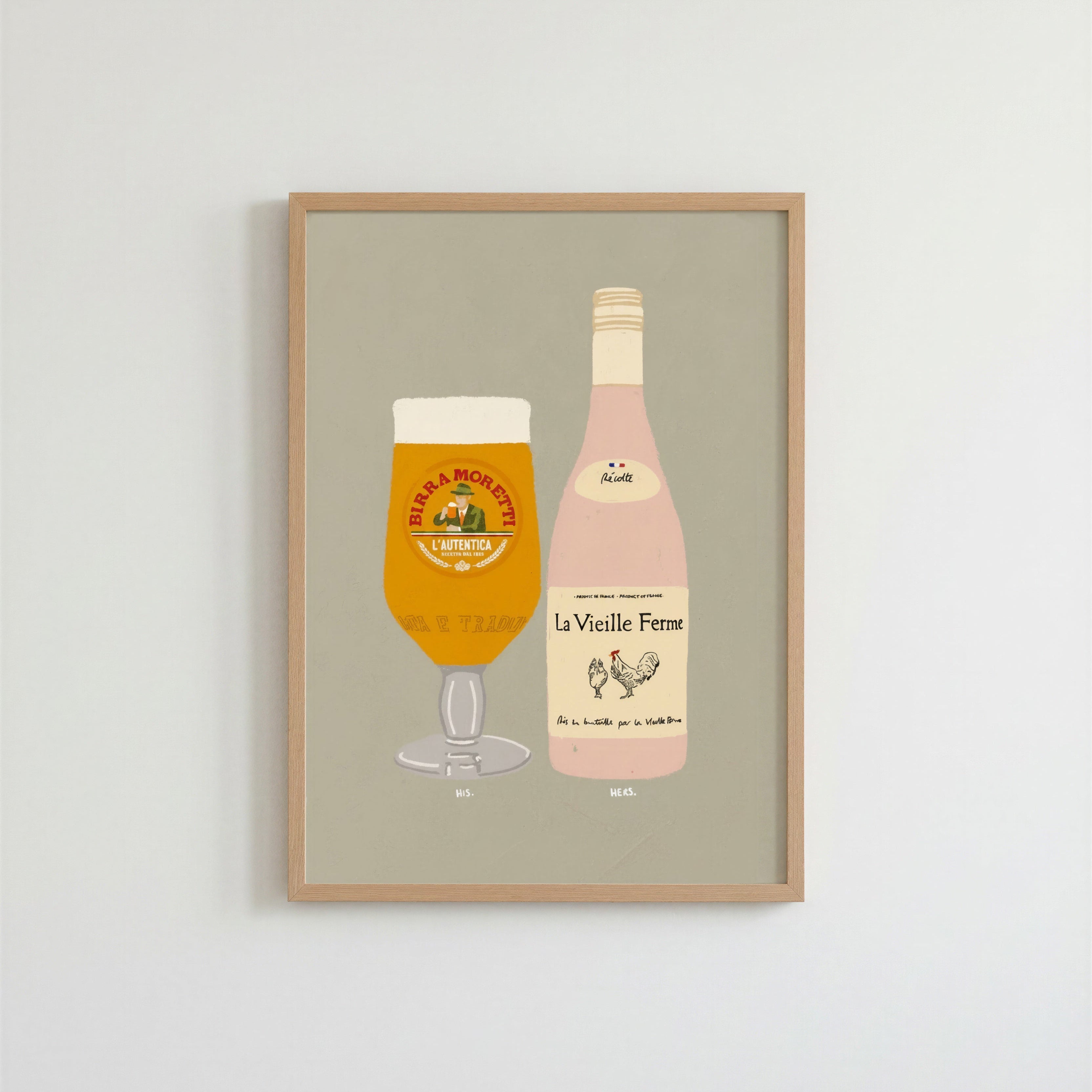 Birra Moretti & La Vieille Ferme Wall Art