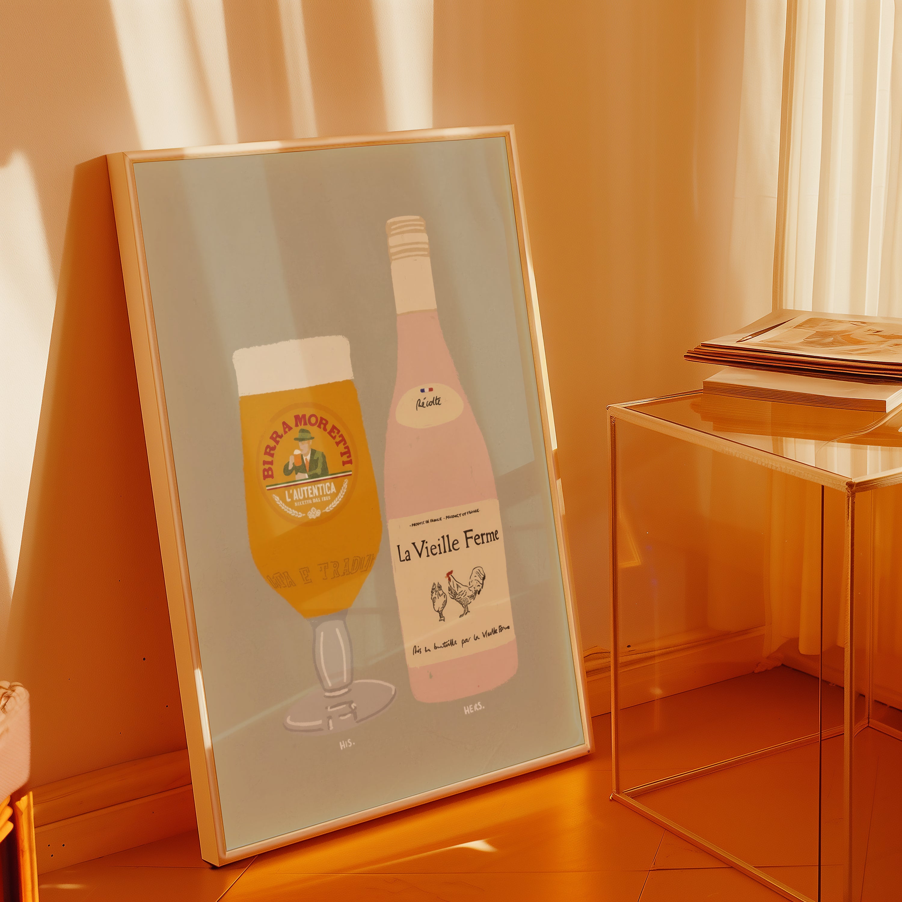 Birra Moretti & La Vieille Ferme Wall Art